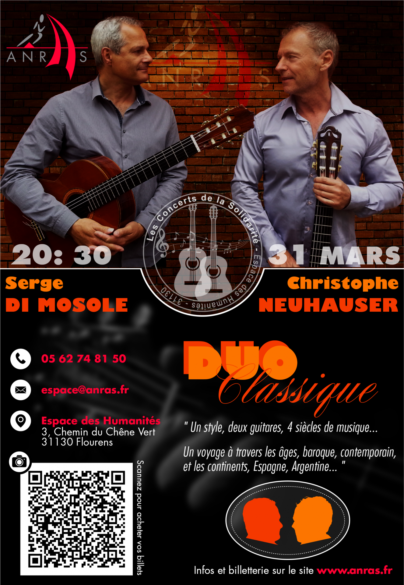 Flyer concert guitare recto ss bords